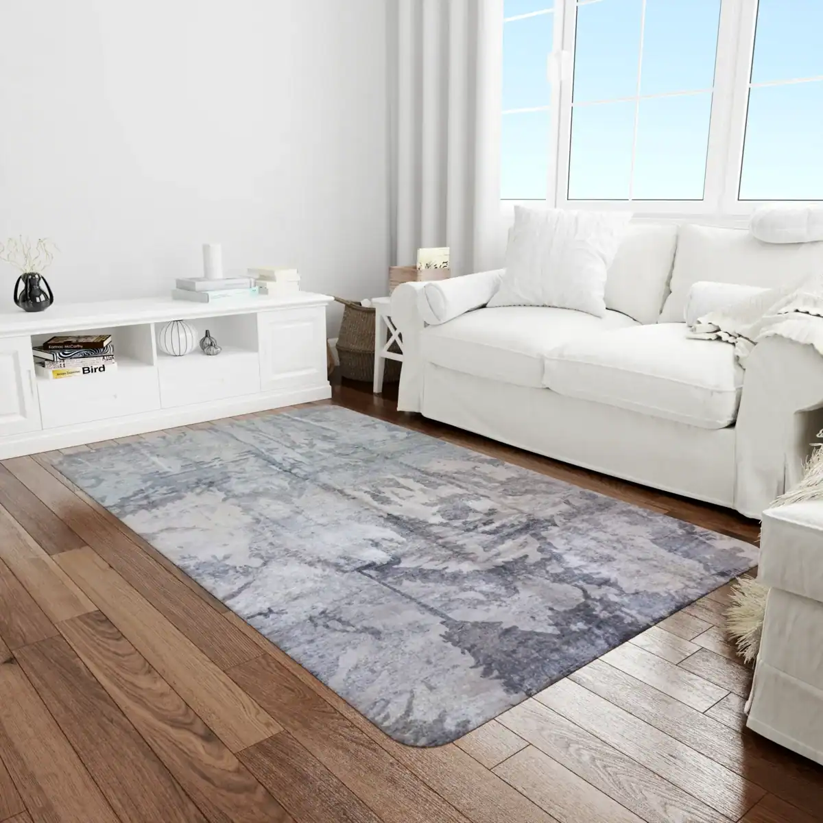 8 x 10 Handmade Knots Tibetan Rug in Living Room - pineville rug gallery - charlotte nc