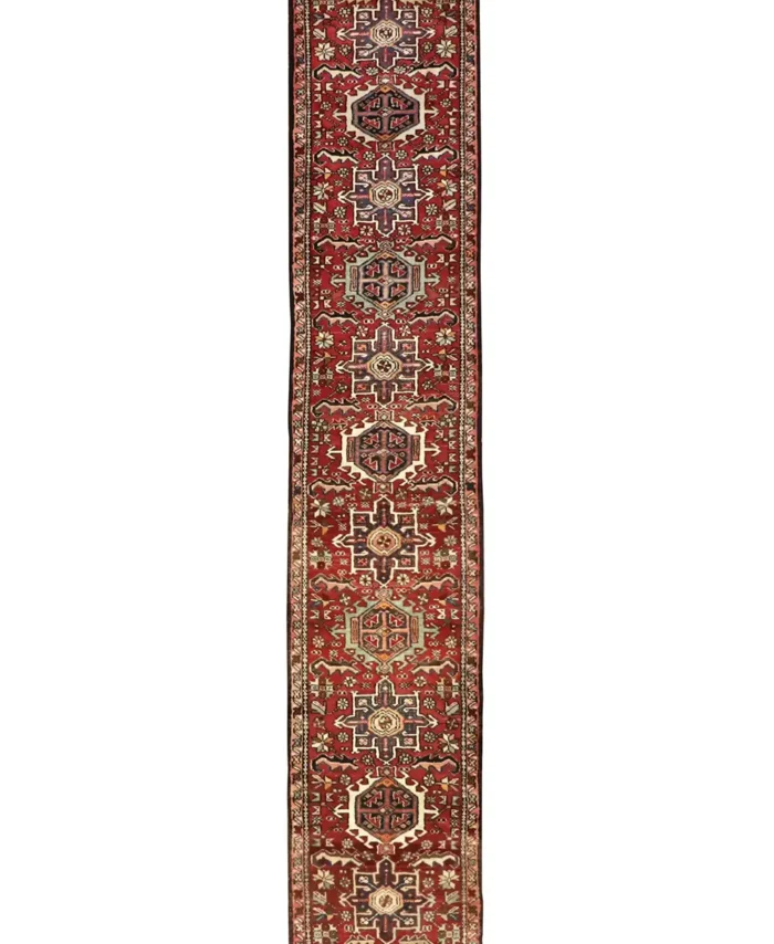 2 x 11 Vintage Heriz Persian Wool Area Rug