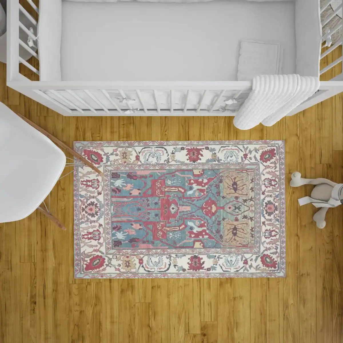 5 x 6 Heriz Bijar Persian Rug - Image 2