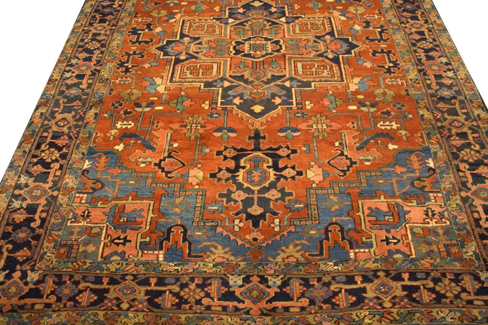 8 X 10 Antique Heriz Rug - Image 6