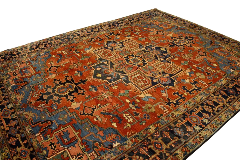 8 X 10 Antique Heriz Rug - Image 4