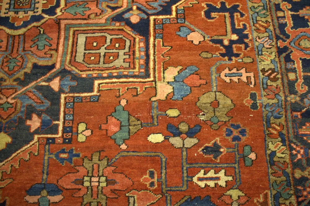 8 X 10 Antique Heriz Rug - Image 9