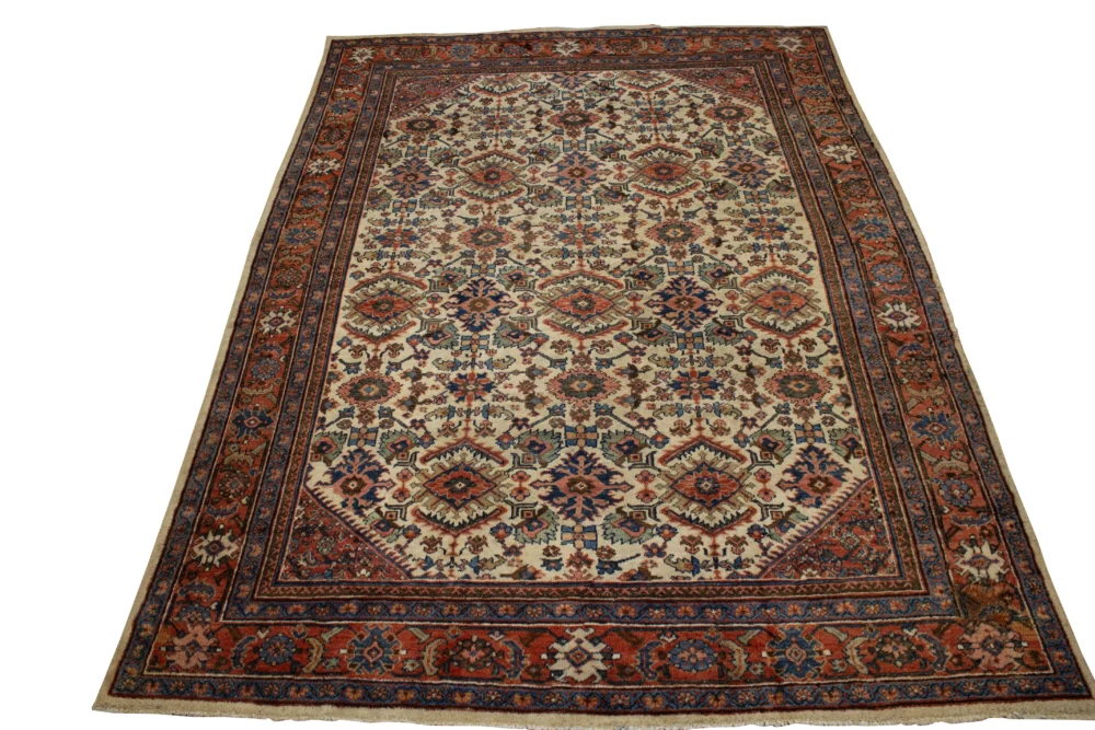 7 x 10 All-Over Design Antique Mahal Rug - Image 3