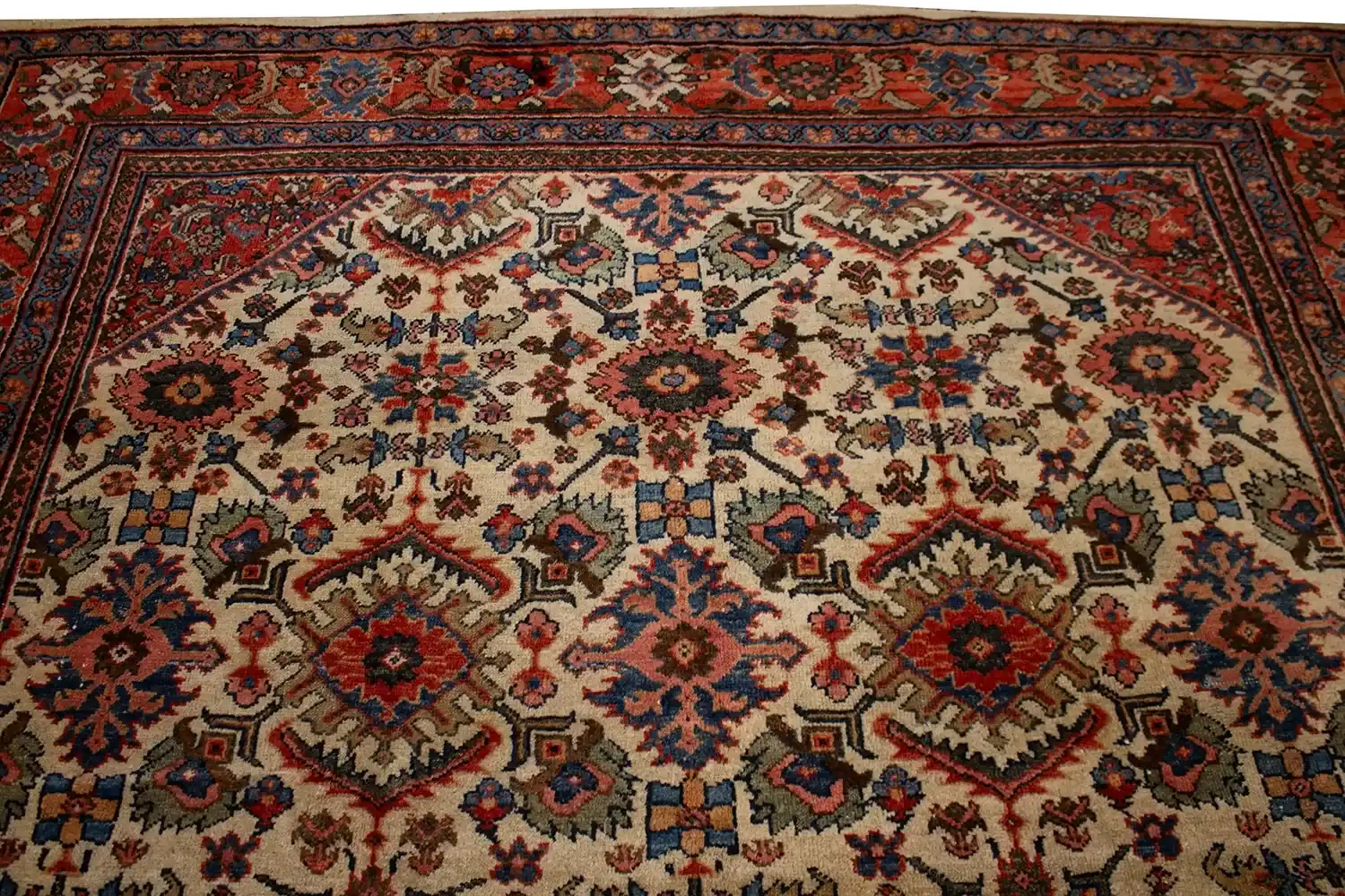 7 x 10 All-Over Design Antique Mahal Rug - Image 12
