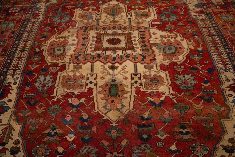 10 X 12 Antique Heriz Serapi Rug - Image 5