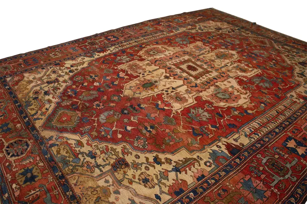 10 X 12 Antique Heriz Serapi Rug - Image 4