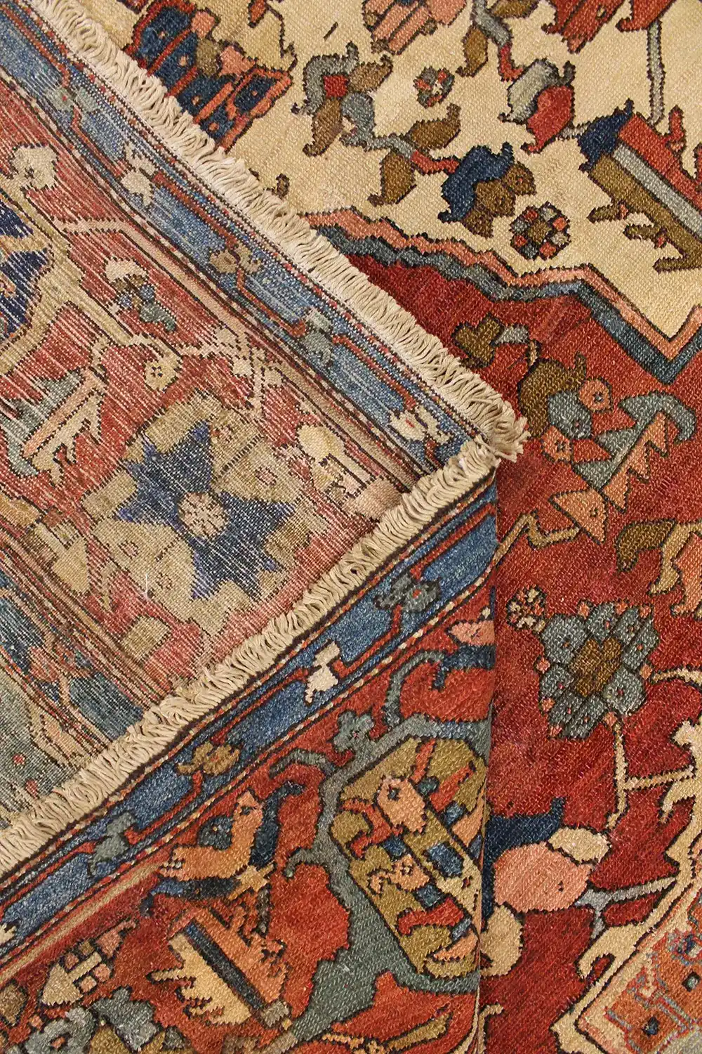 10 X 12 Antique Heriz Serapi Rug - Image 9