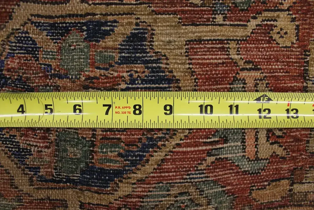 10 X 12 Antique Heriz Serapi Rug - Image 11