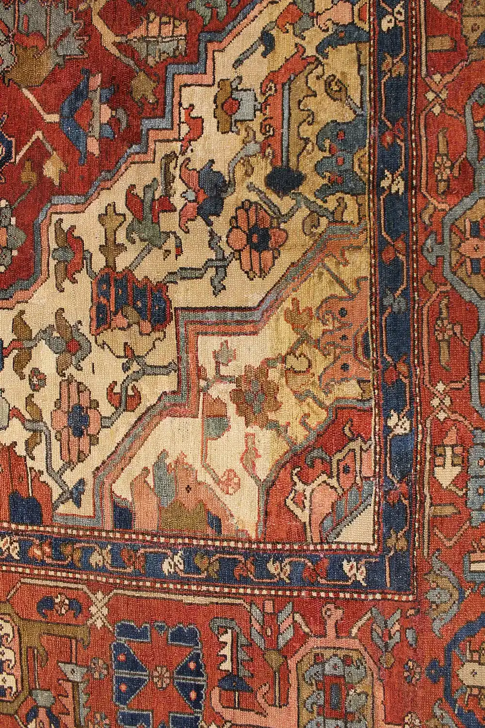 10 X 12 Antique Heriz Serapi Rug - Image 6