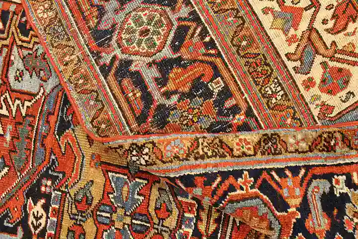 10 X 13 Antique Heriz Wool Rug - Image 6