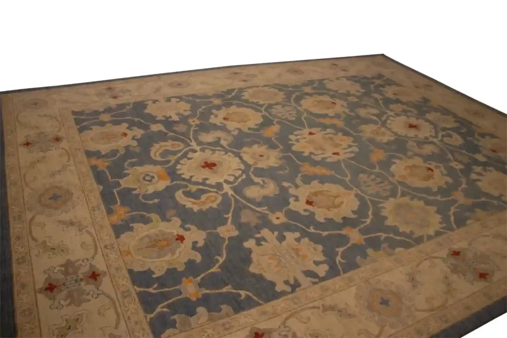 9 X 12 Floral Oushak Wool Rug - Image 5