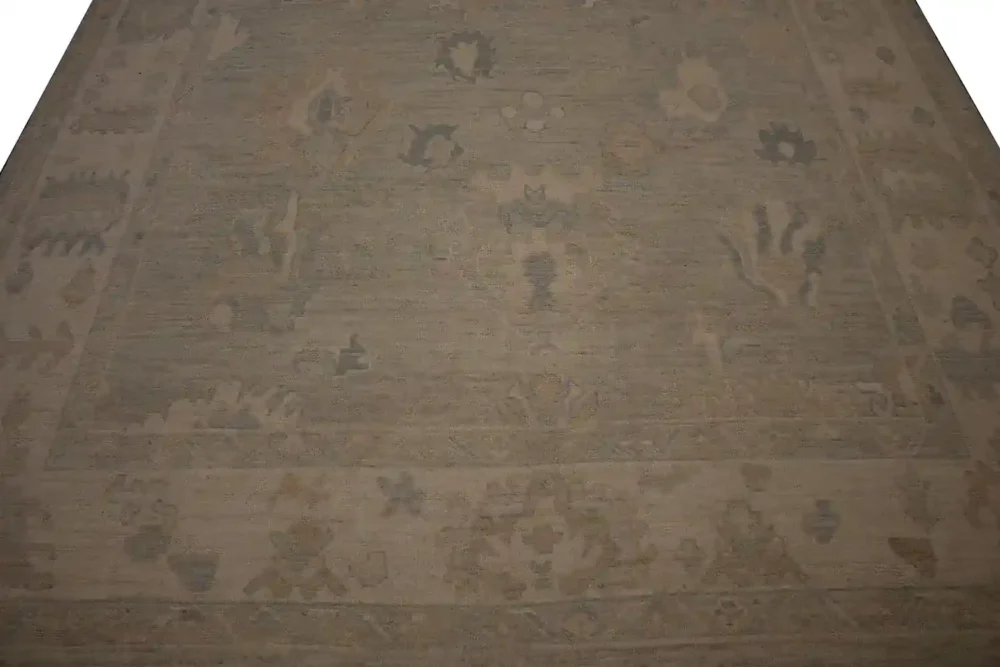 9 x 12 French Blue Oushak Area Rug - Image 4