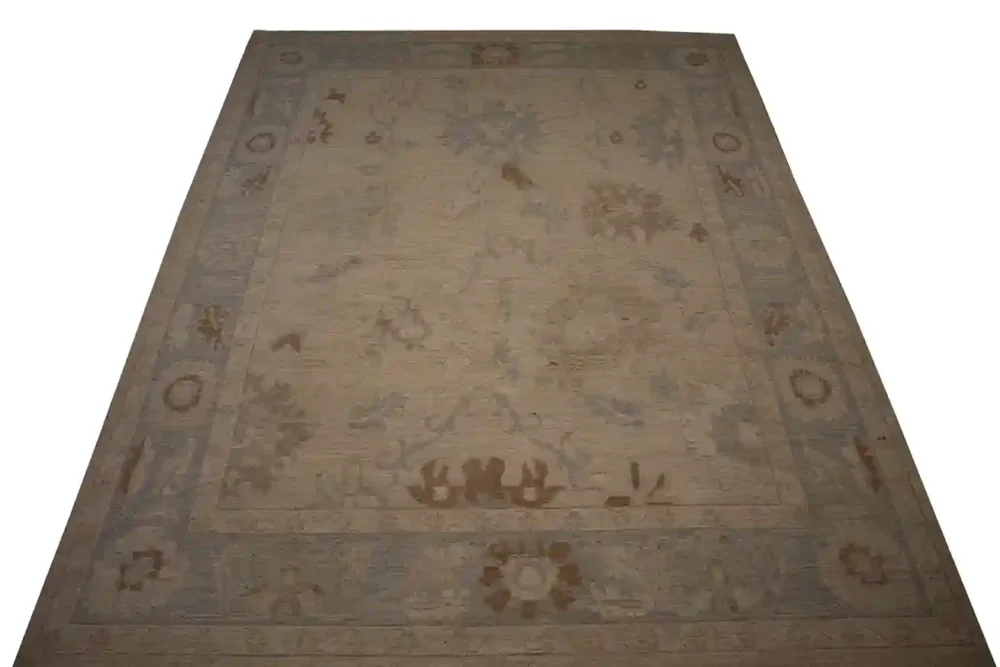 9 x 12 Subtle Blooms Oushak Rug - Image 3