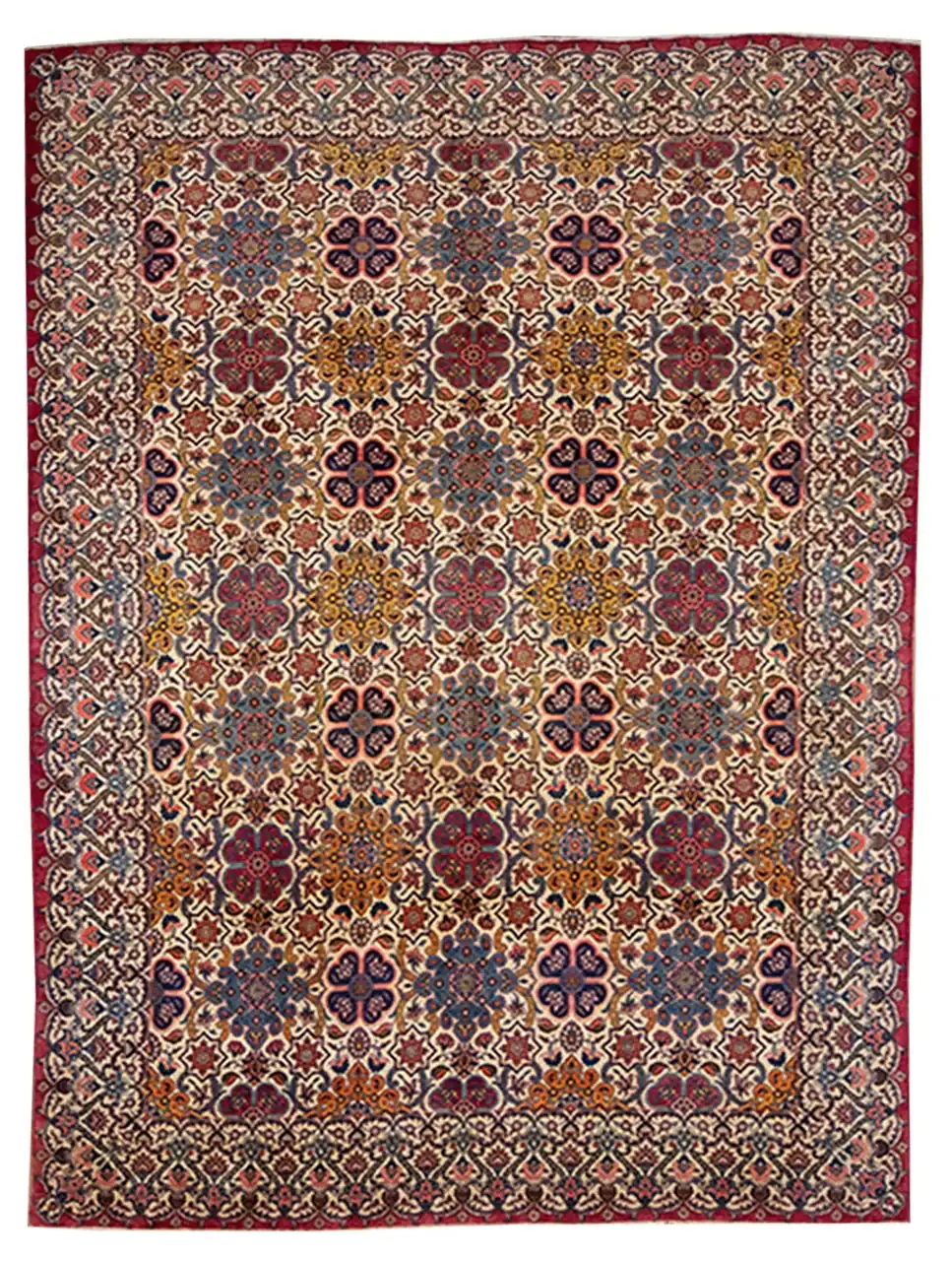 7 X 10 Persian Kashan Wool Rug