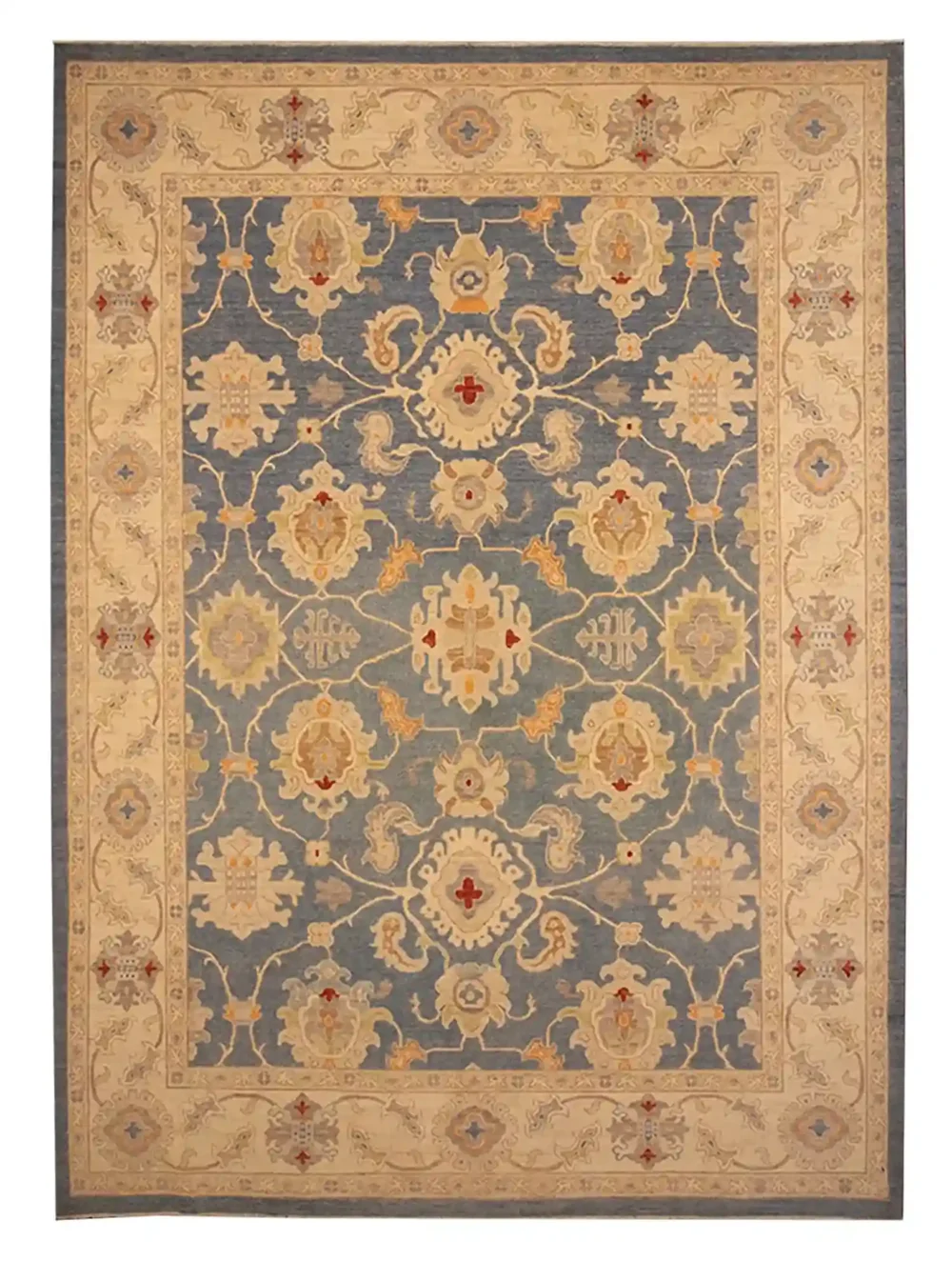 9 X 12 Floral Oushak Wool Rug