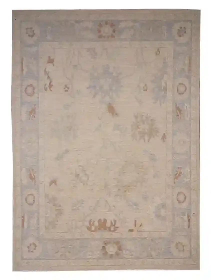 9 x 12 Subtle Blooms Oushak Rug