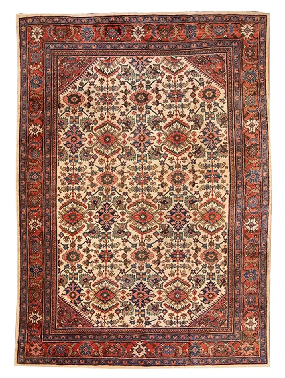 7 x 10 All-Over Design Antique Mahal Rug