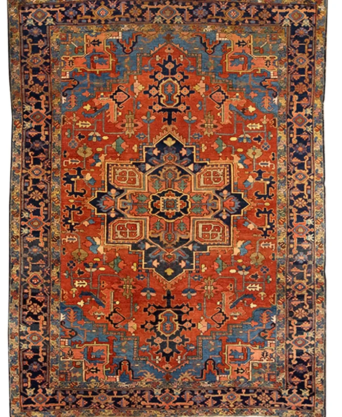 8 X 10 Antique Heriz Rug