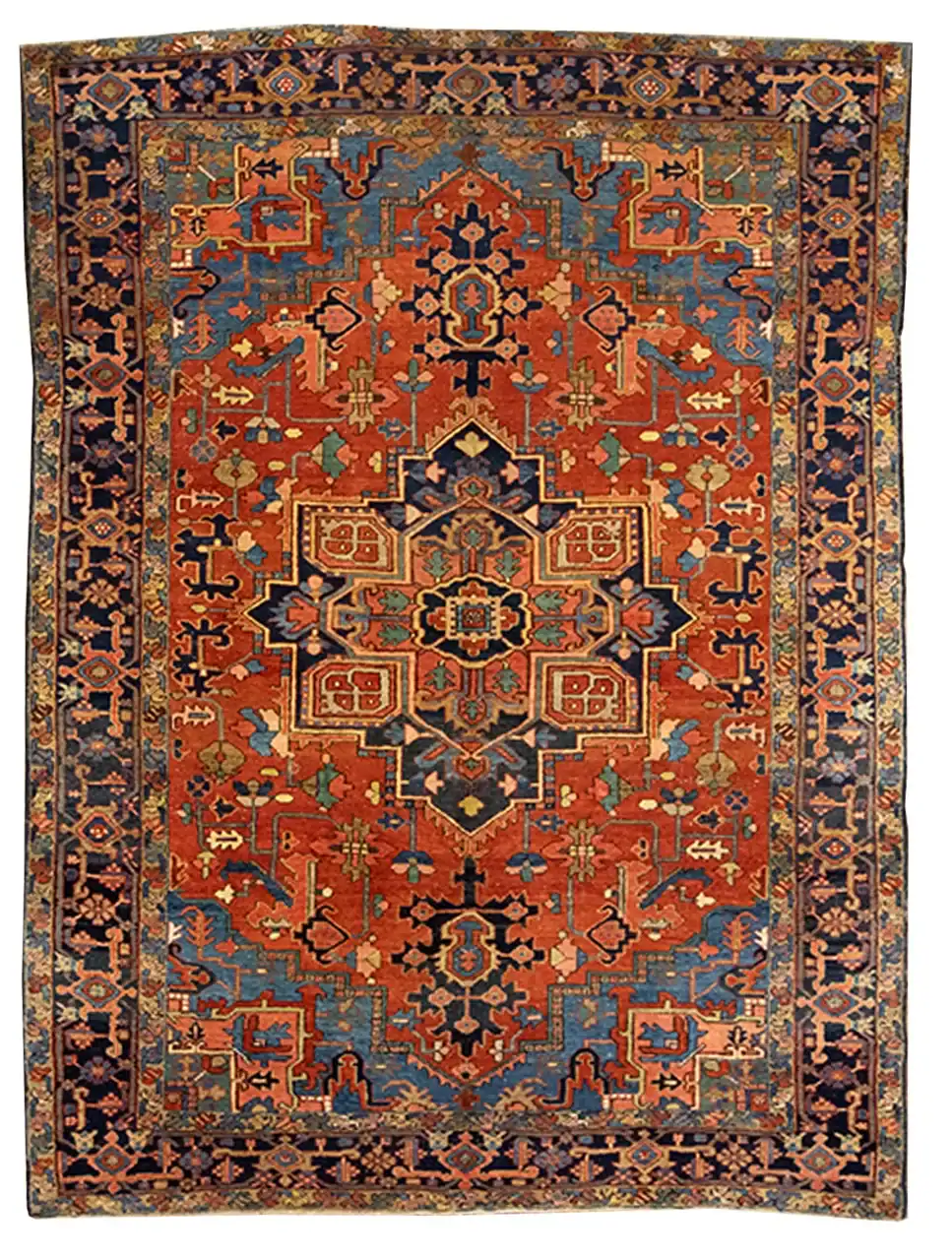 8 X 10 Antique Heriz Rug