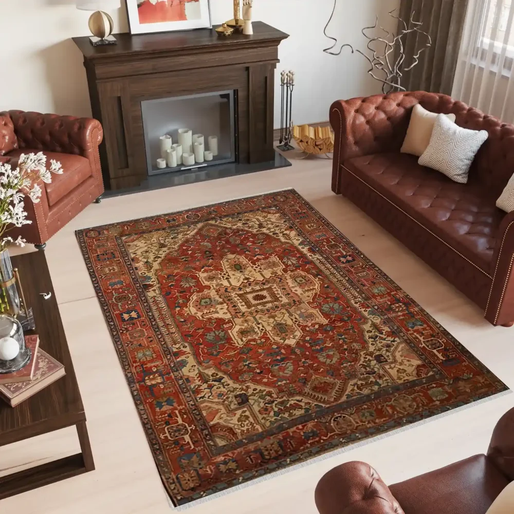 10 X 12 Antique Heriz Serapi Rug - Image 2