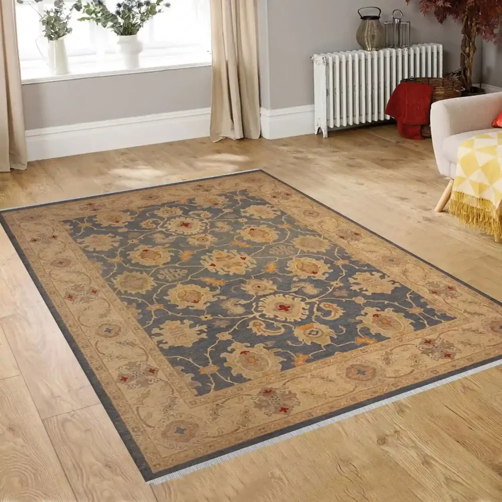 9 X 12 Floral Oushak Wool Rug - Image 2