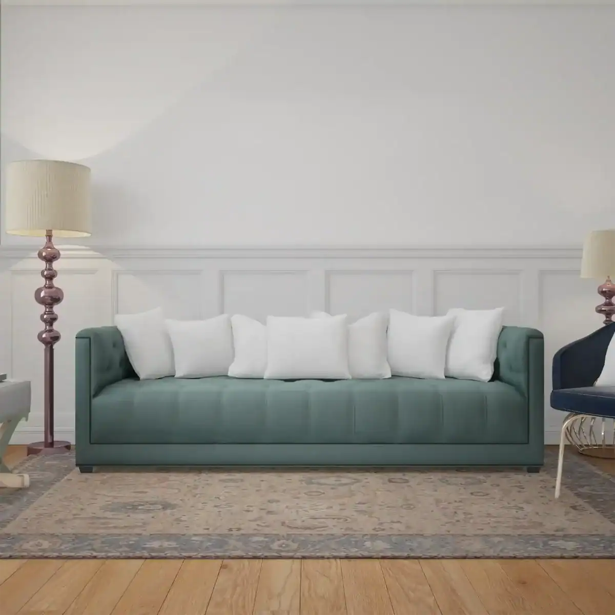 9 x 12 New Indo-Oushak Wool Rug - Image 2