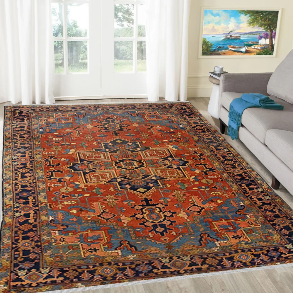 8 X 10 Antique Heriz Rug - Image 2