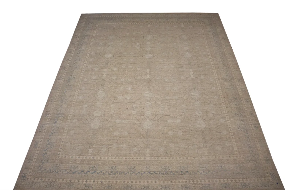 9 X 12 Muted Afghan Oushak Wool Rug - Image 3