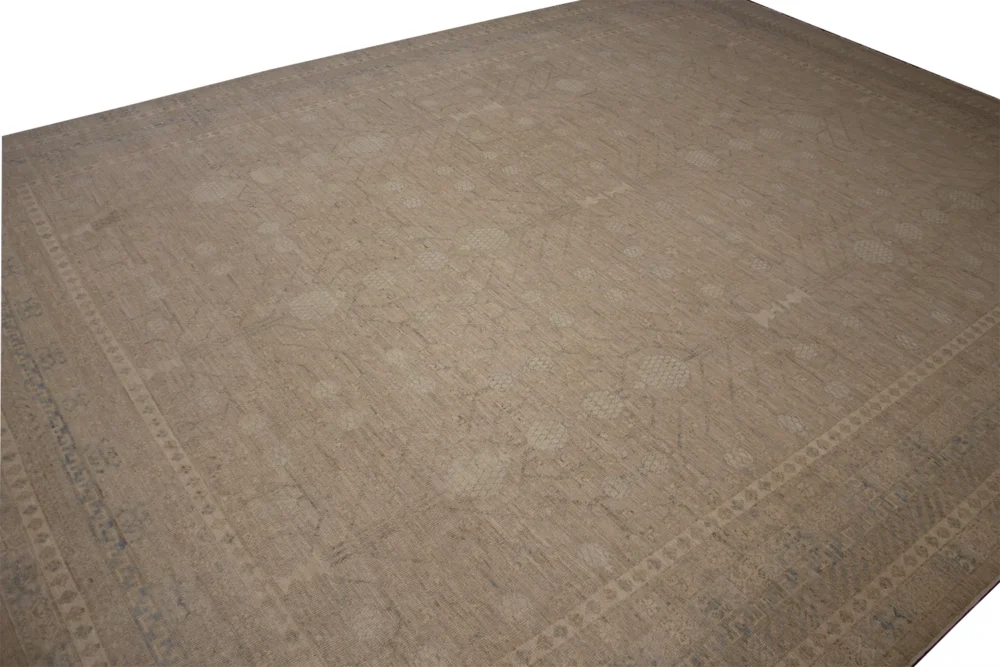 9 X 12 Muted Afghan Oushak Wool Rug - Image 7