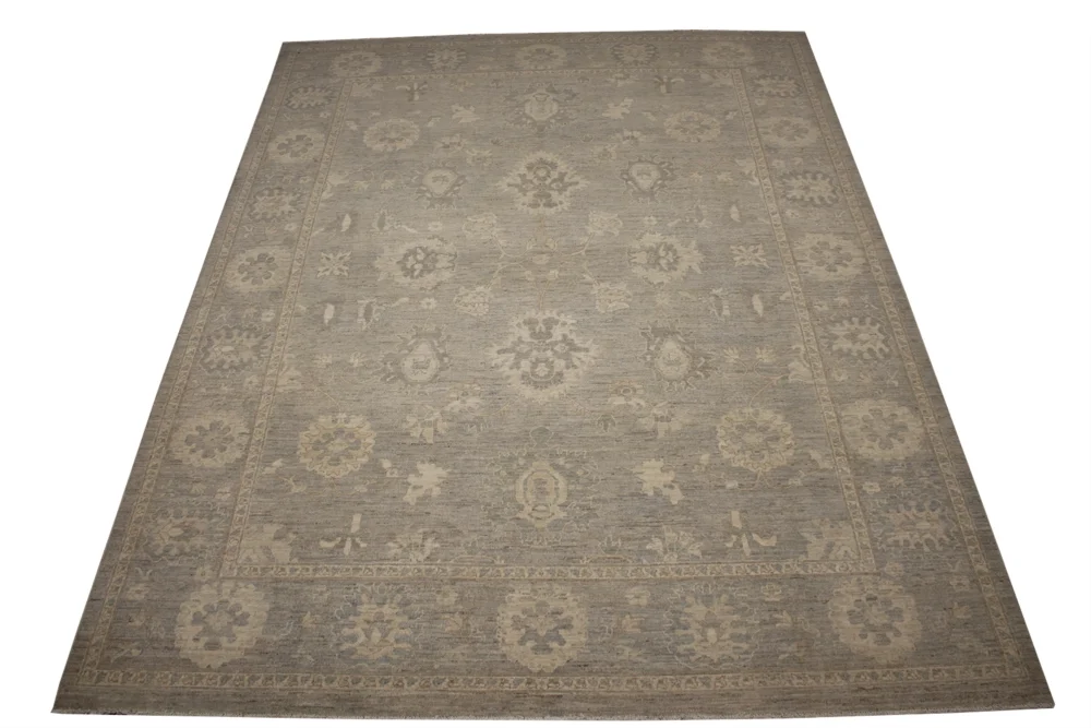 9 X 12 Indo Oushak Wool Rug - Image 3