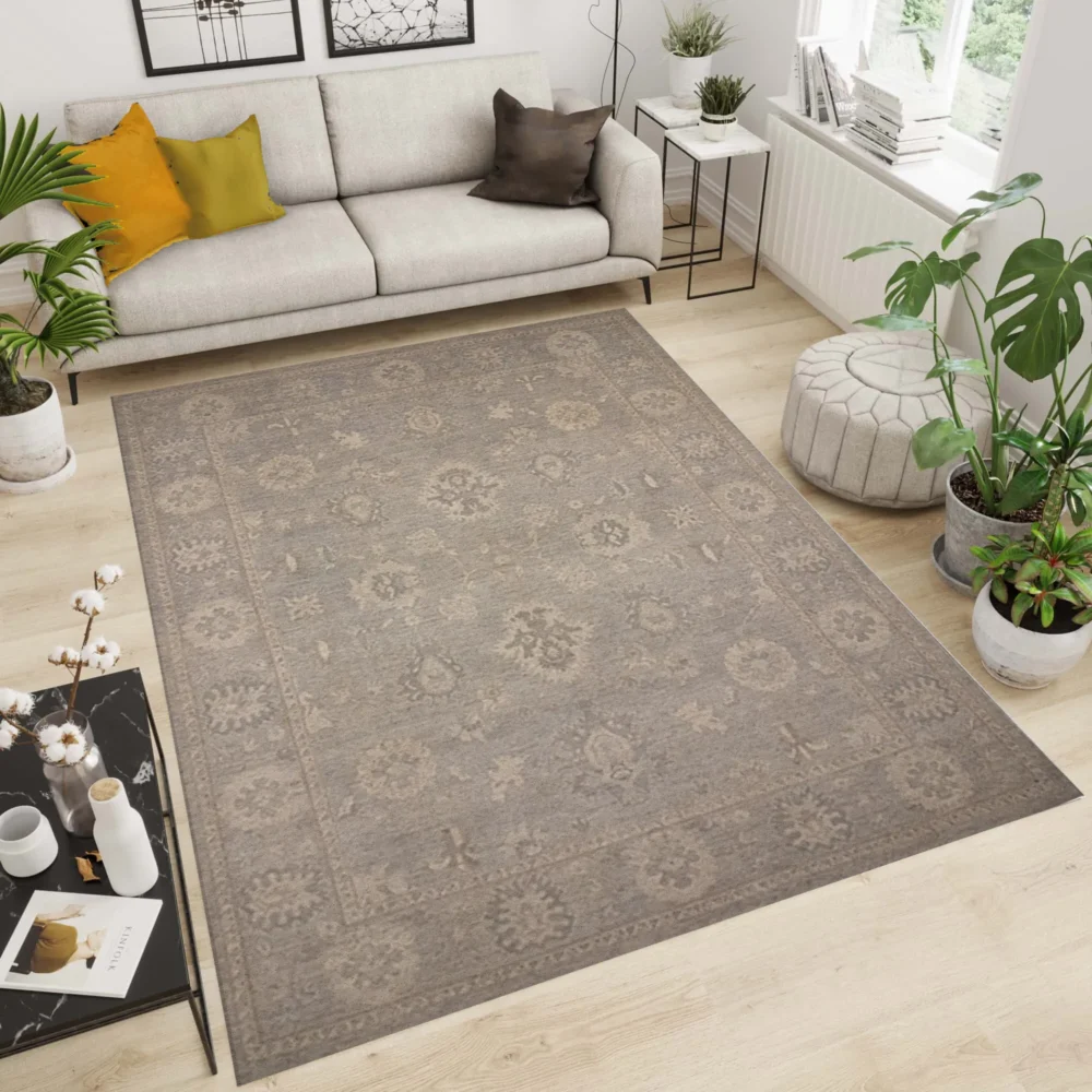 9 X 12 Indo Oushak Wool Rug - Image 2