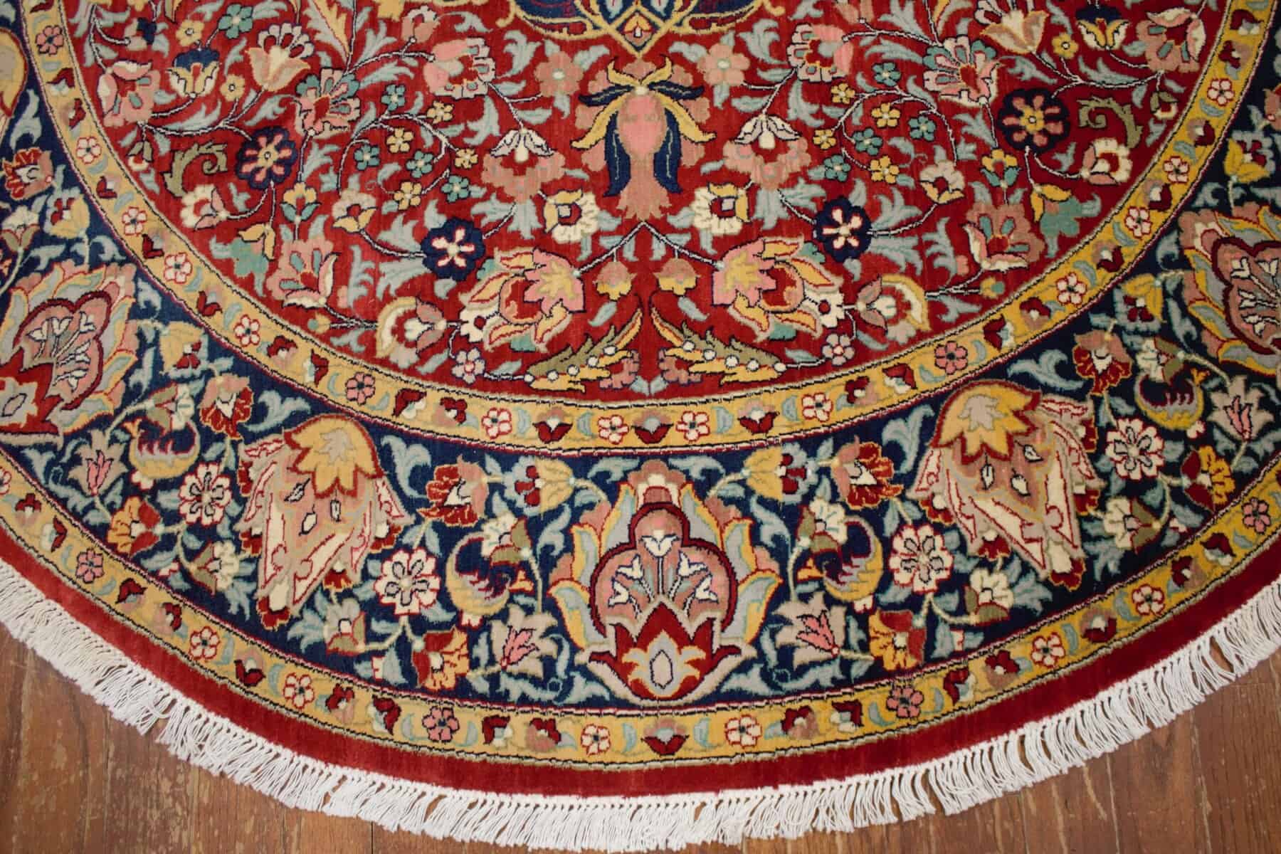 7 x 7 Round Traditional Luxury Kashan - Image 3