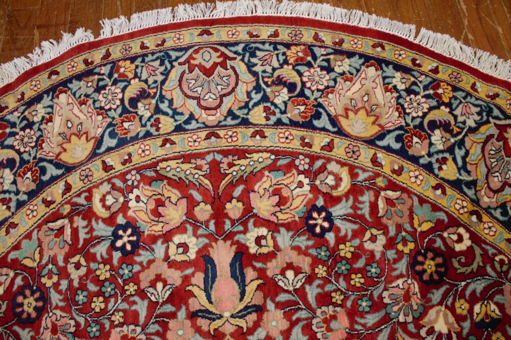 7 x 7 Round Traditional Luxury Kashan - Image 5