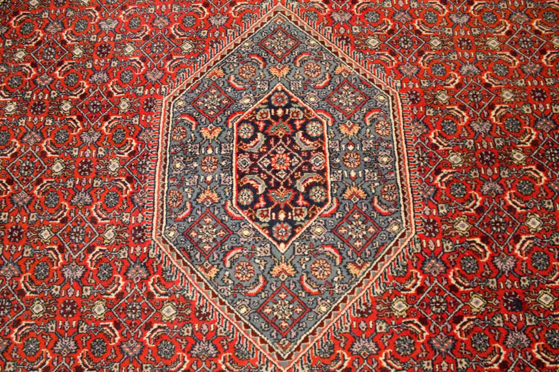 8 x 8 Round Indo-Bijar In Crimson - Image 2