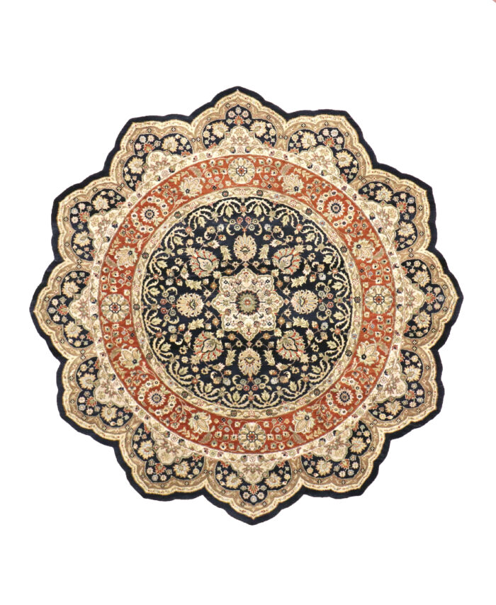 6 x 6 Round Indo-Kashan In Terracotta