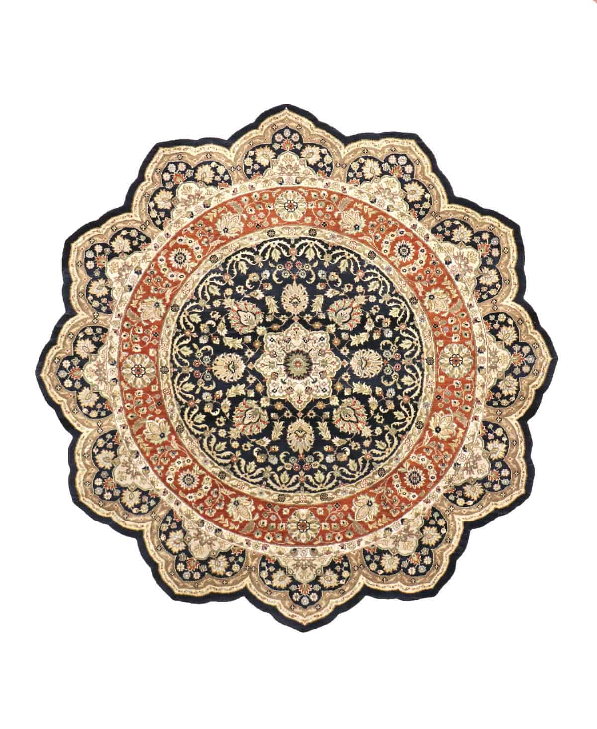 6 x 6 Round Indo-Kashan In Terracotta