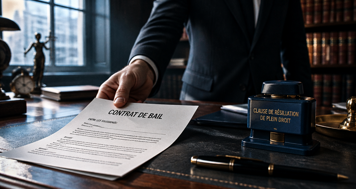 clause de résiliation de plein droit visale sur bureau avocat