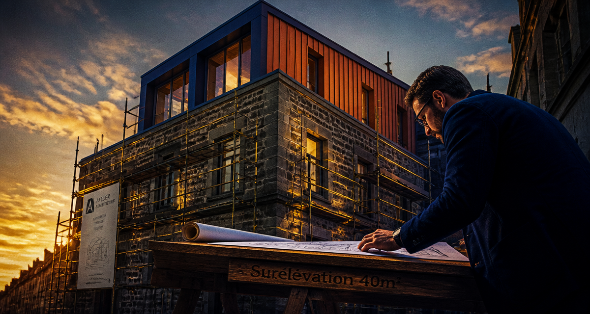 prix surélévation maison 40m2 ossature bois