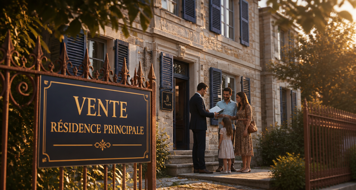 taxe vente residence principale maison famille notaire
