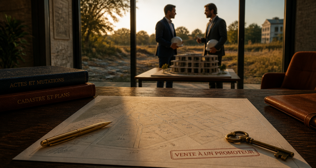 vendre a un promoteur plan cadastral et promoteur