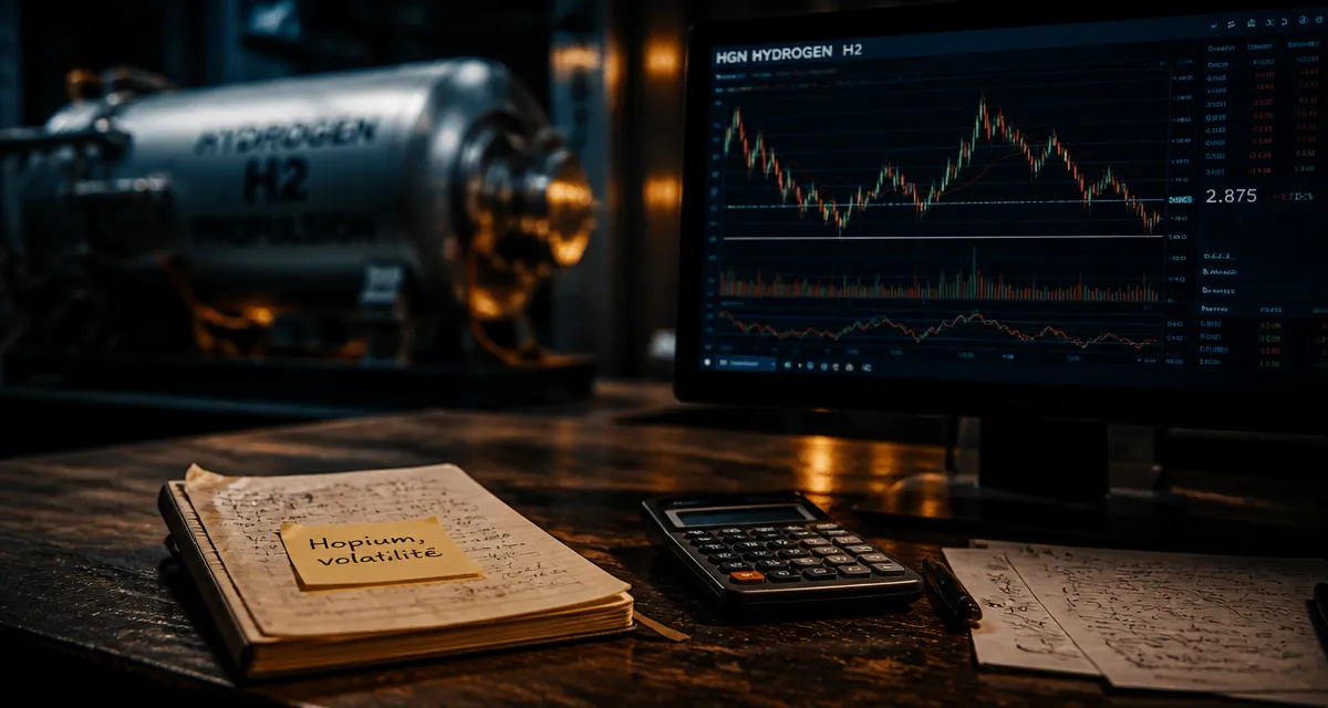 Action hopium : graphique boursier, consensus et volatilité