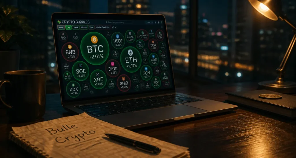 Bubble crypto : graphique en bulles pour suivre le marché