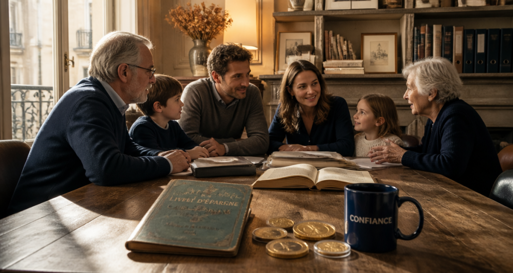 epargne moyenne en france famille autour table