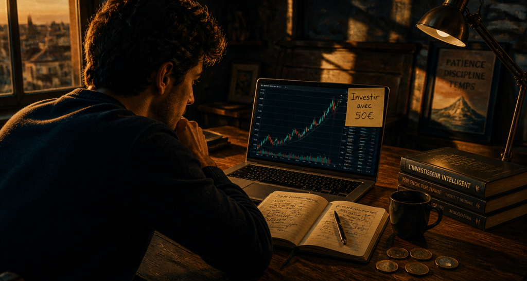 investir en bourse petit budget jeune adulte ordinateur