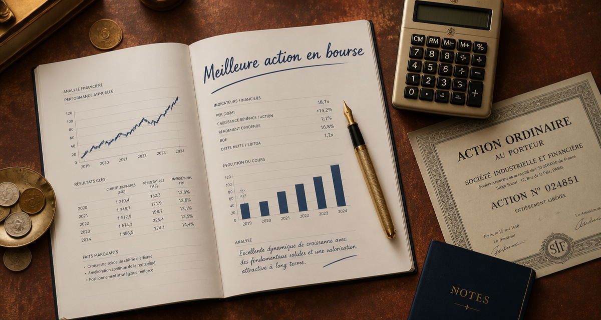 meilleur action bourse image flat lay