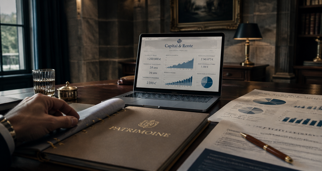simulation placement avec rente mensuelle, calcul du capital