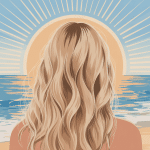 balayage californien cheveux blonds lumineux sous le soleil