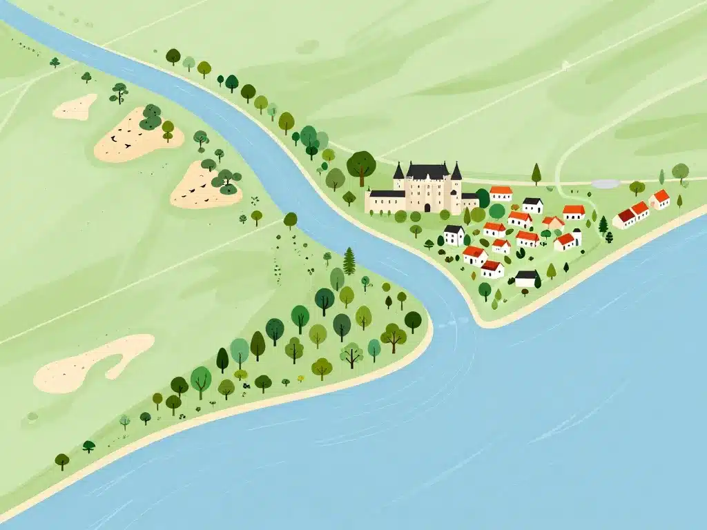 descendre la loire en canoe schéma des segments principaux