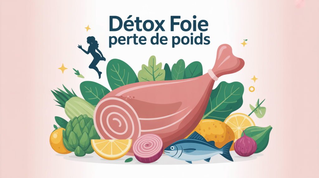 Détox foie perte de poids avec aliments sains et énergie