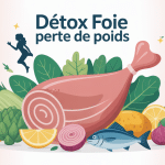 Détox foie perte de poids avec aliments sains et énergie